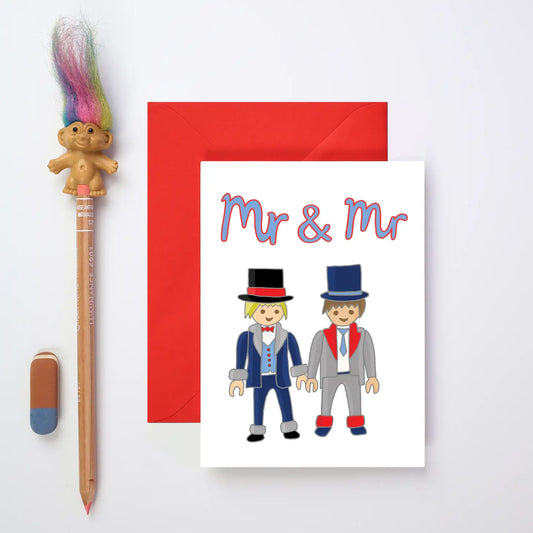 Mr and Mr Playmobil card