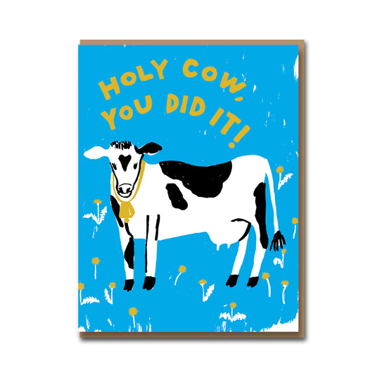 Holy cow greetings card