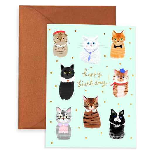 Party cats greeting card
