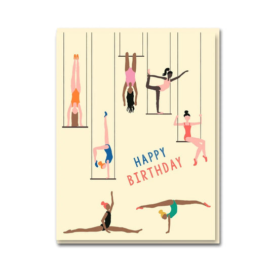 Trapeze birthday card