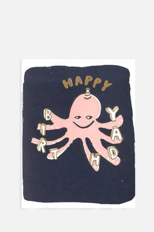 Octopus birthday card