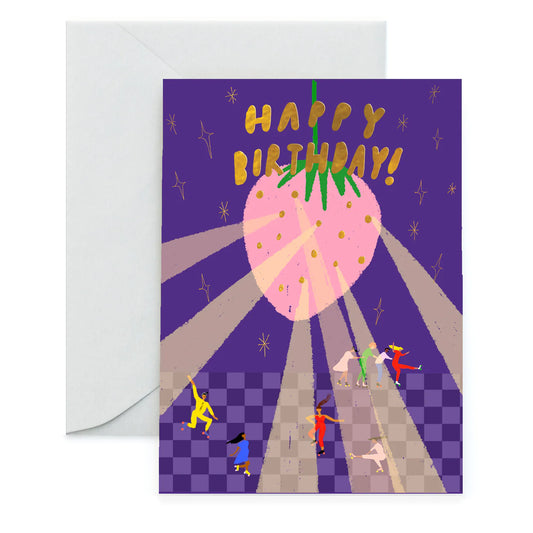 Roller disco happy birthday card