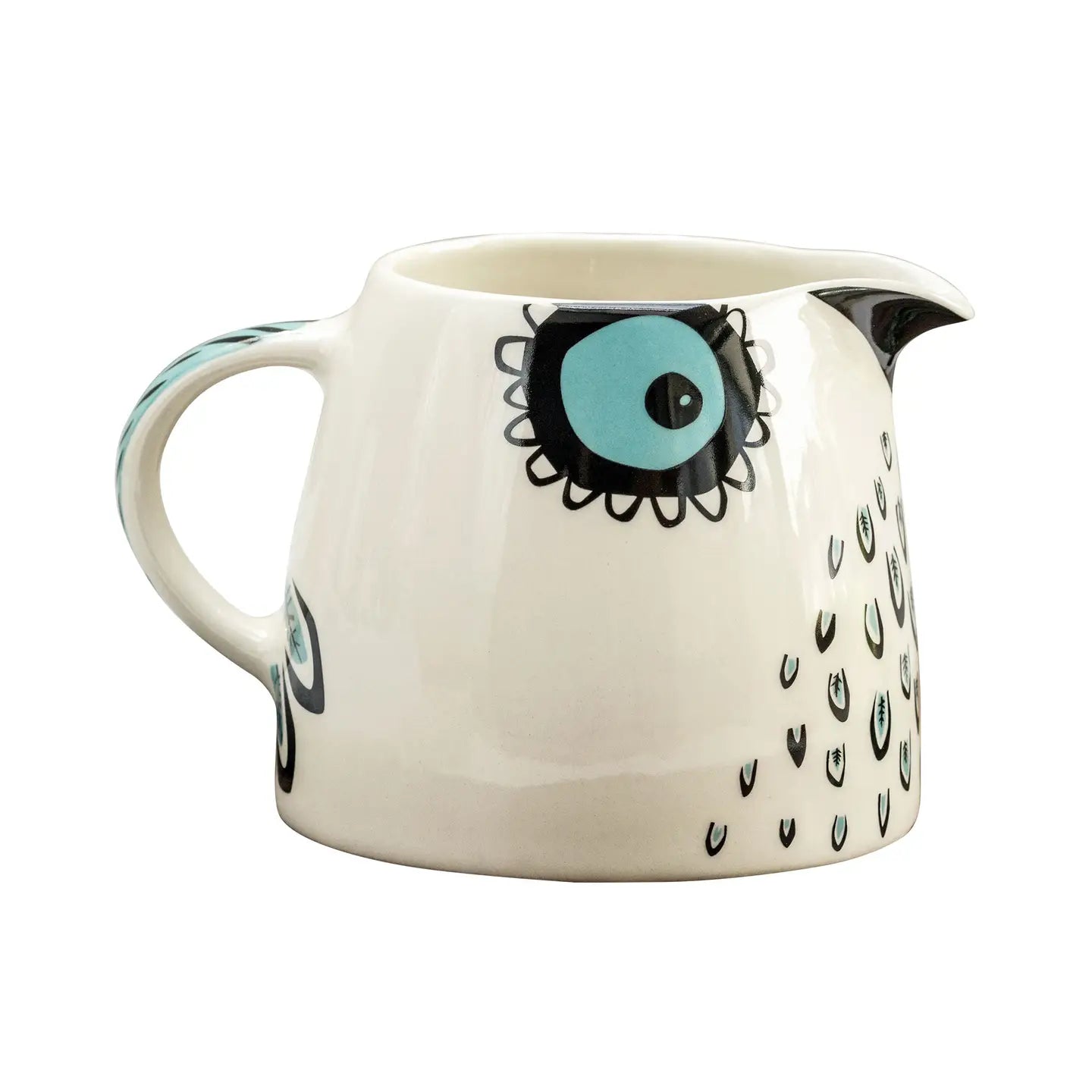 Ceramic owl milk jug