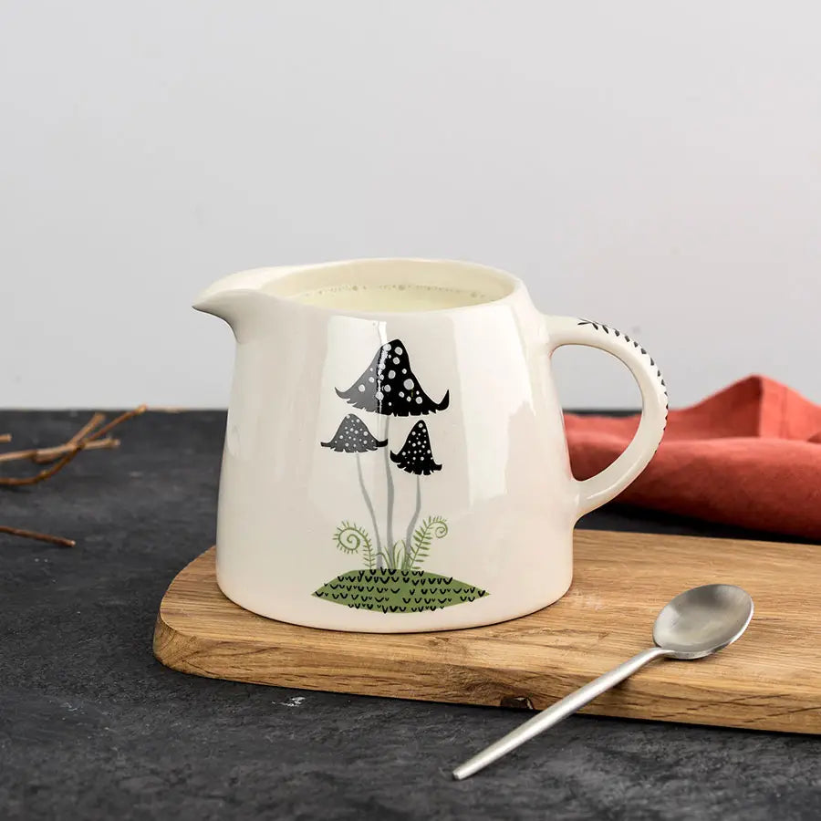 Ceramic toadstool milk jug