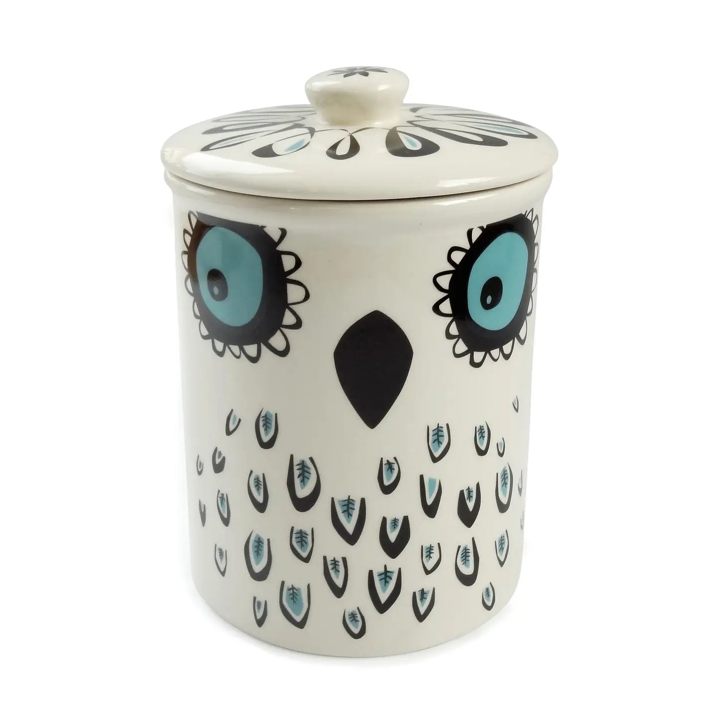 Ceramic owl storage jar
