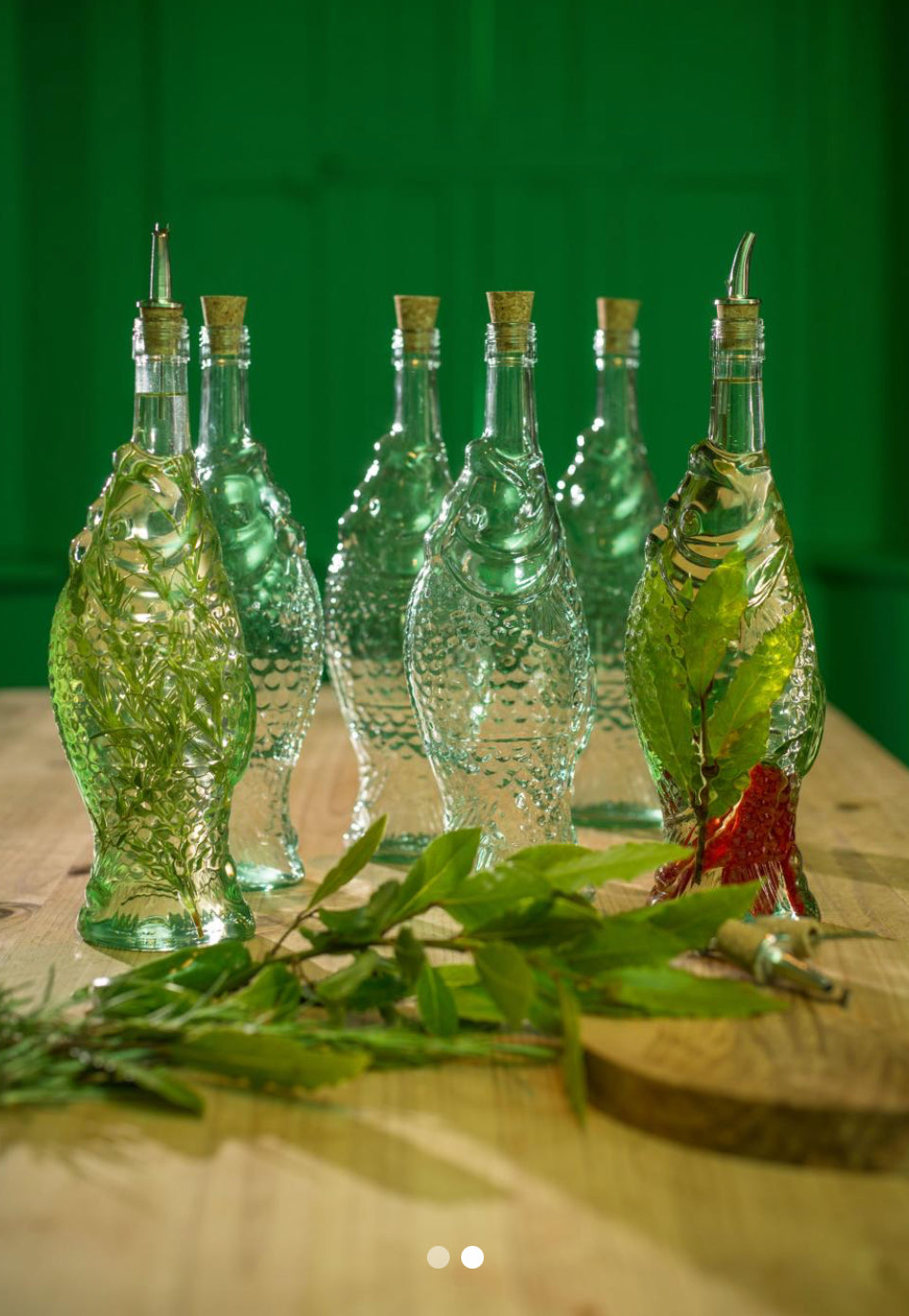 Glass fish bottle