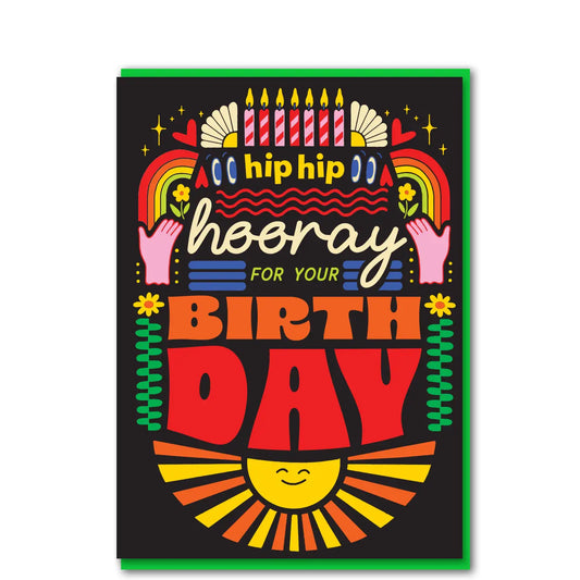 Hip hip hooray birthday card