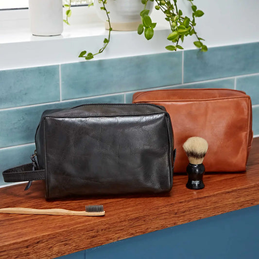 Leather washbag