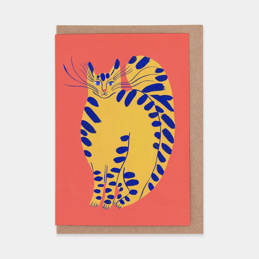 Yellow kittens greetings card