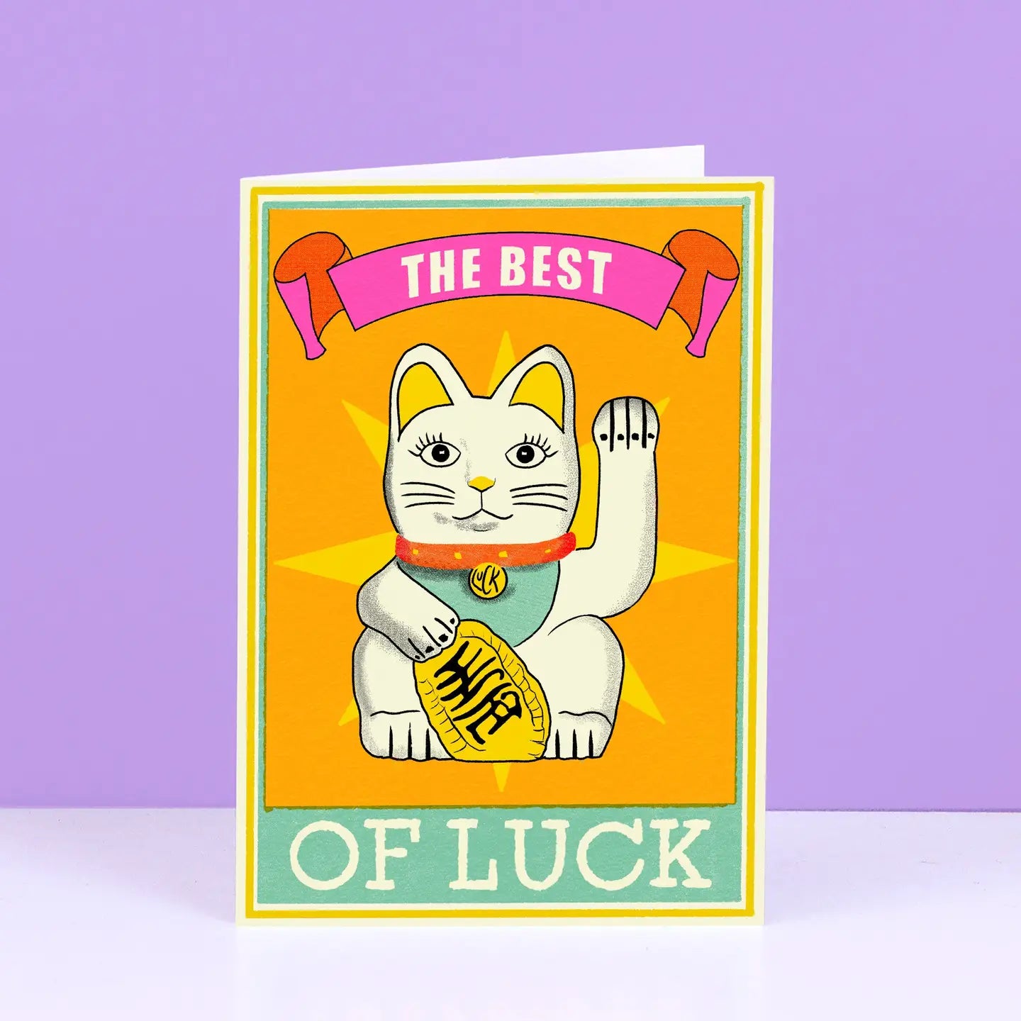 Best of luck lucky cat card