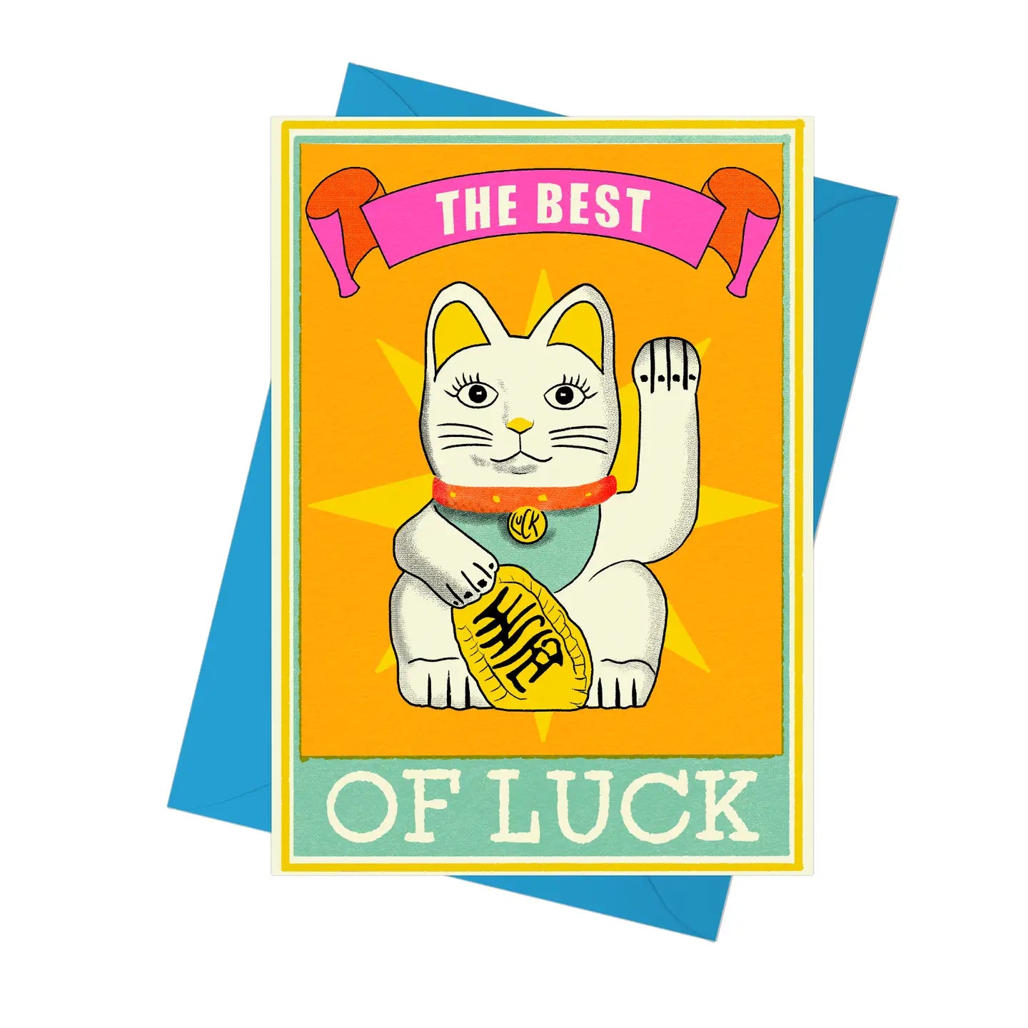 Best of luck lucky cat card