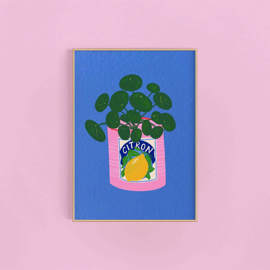 A4 money plant and citron print