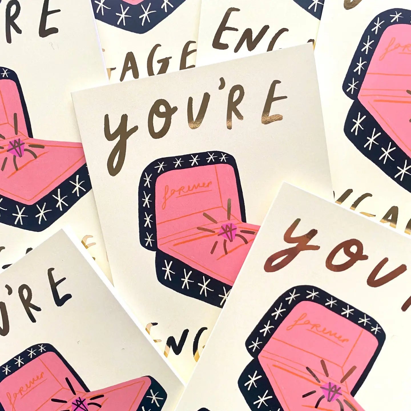 You’re engaged greetings card