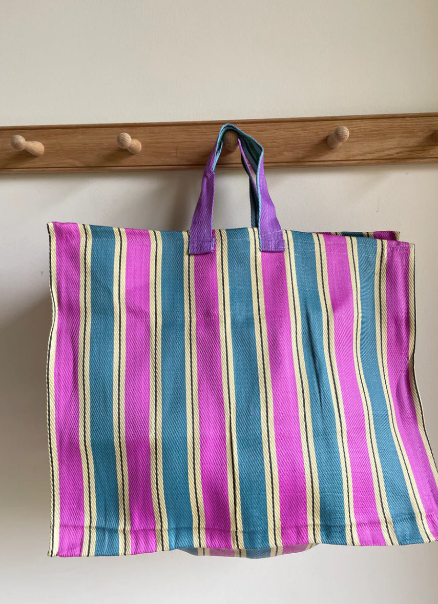 Stripy market bag - large