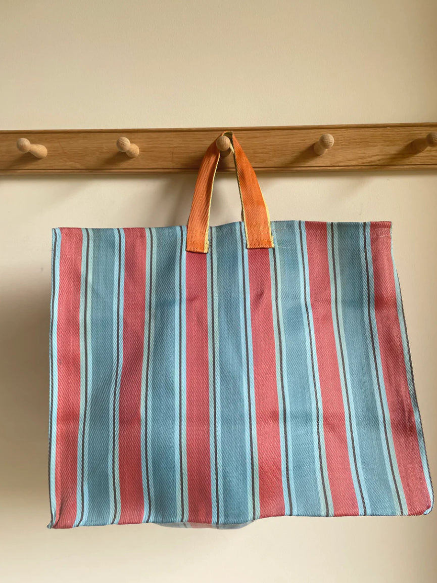 Stripy market bag - large