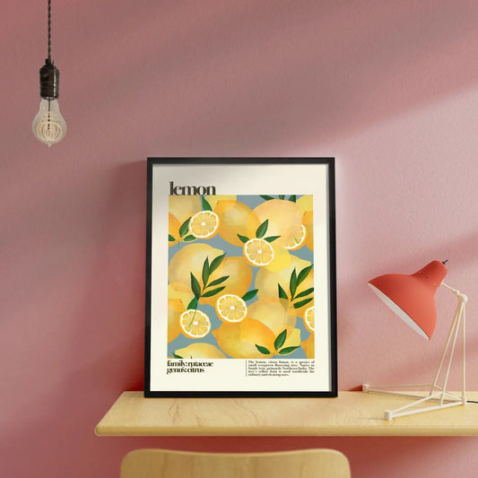 Lemons fruit A3 print