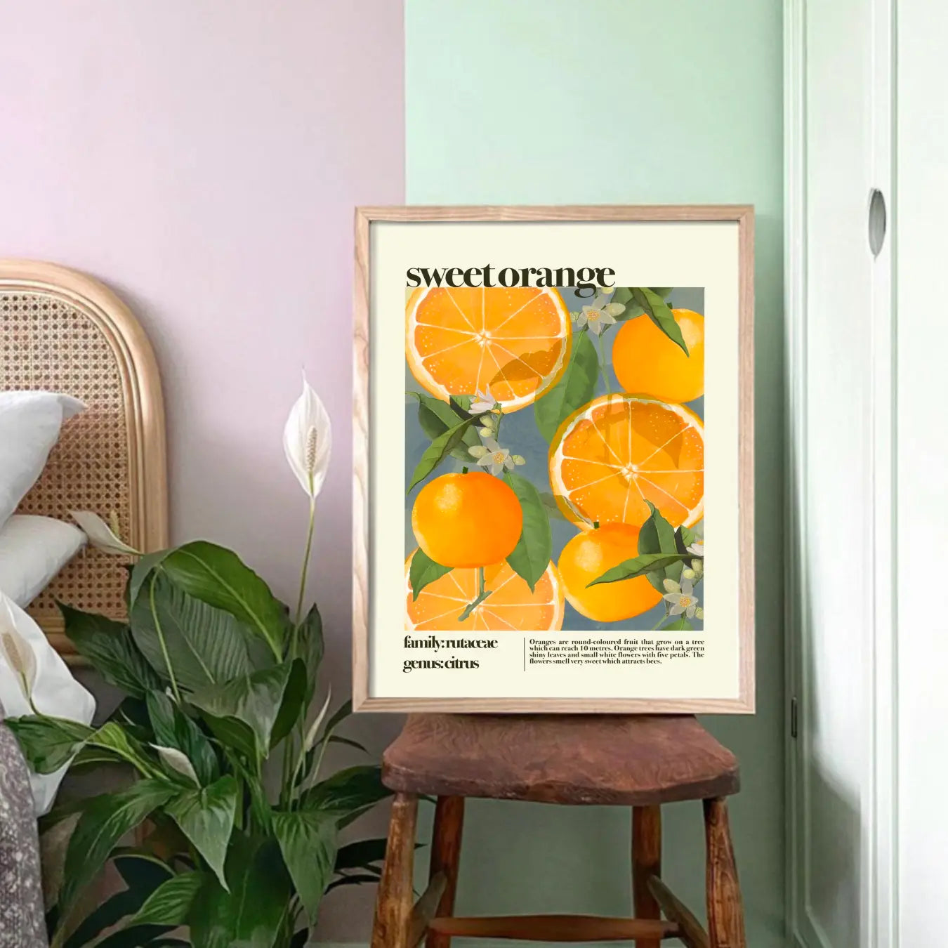 Sweet orange fruit print