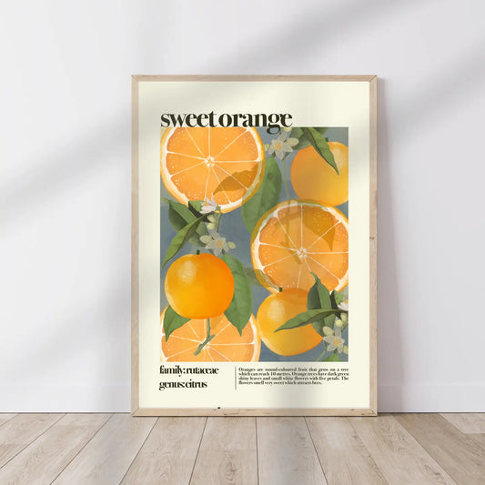 Sweet orange fruit print