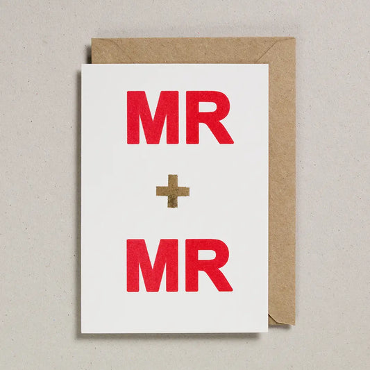 Mr and Mr riso greetings card