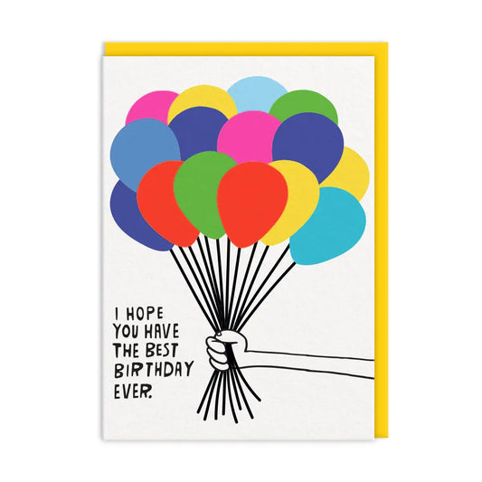 Birthday balloons best ever card