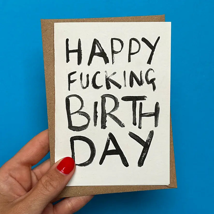 Happy fucking birthday riso card - HOP