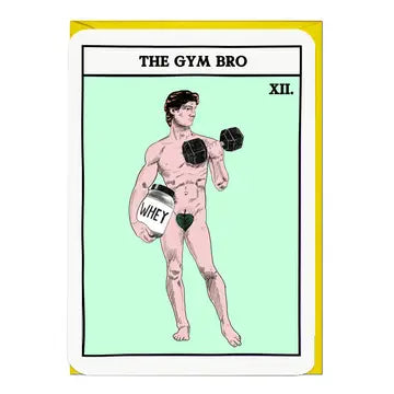 Gym bro tarot card