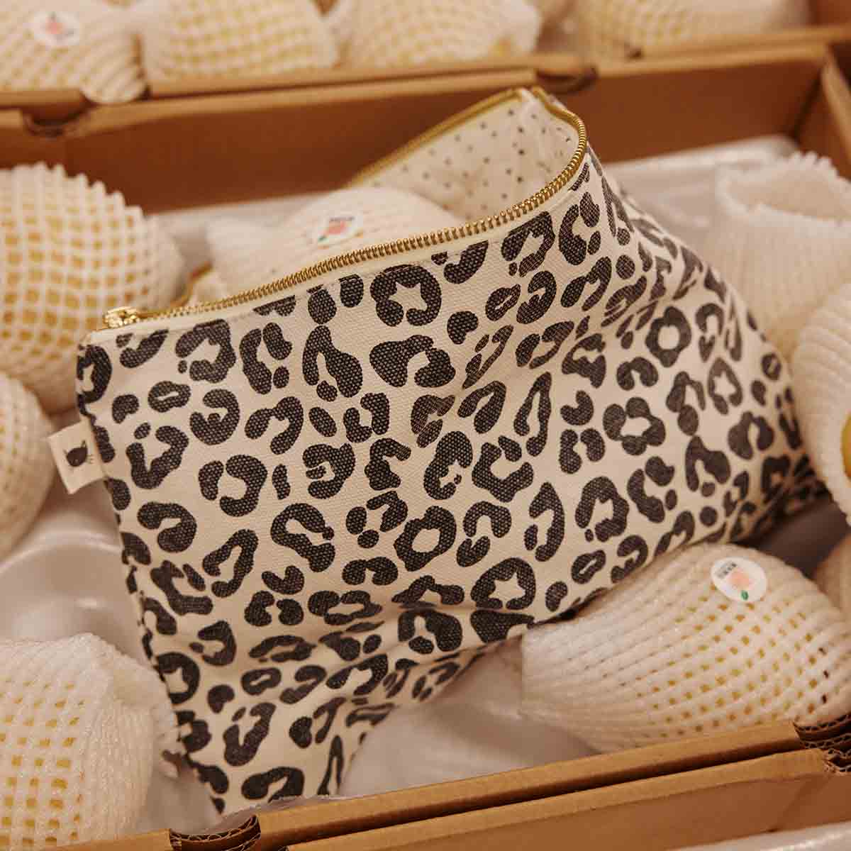 Cotton cosmetic pouch