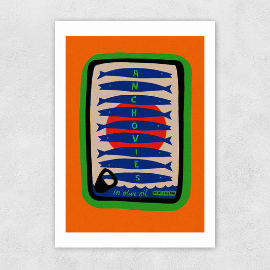 Anchovies A3 print