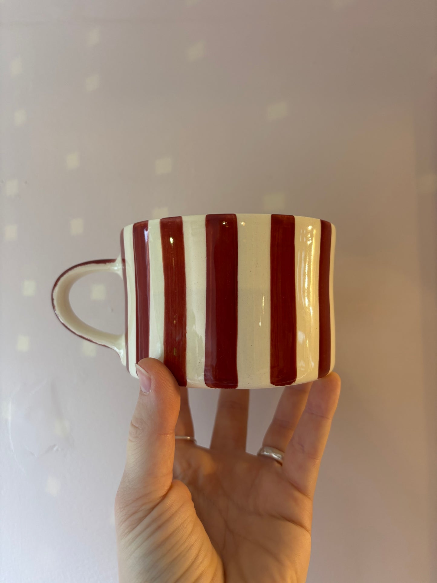 Candy stripe mugs