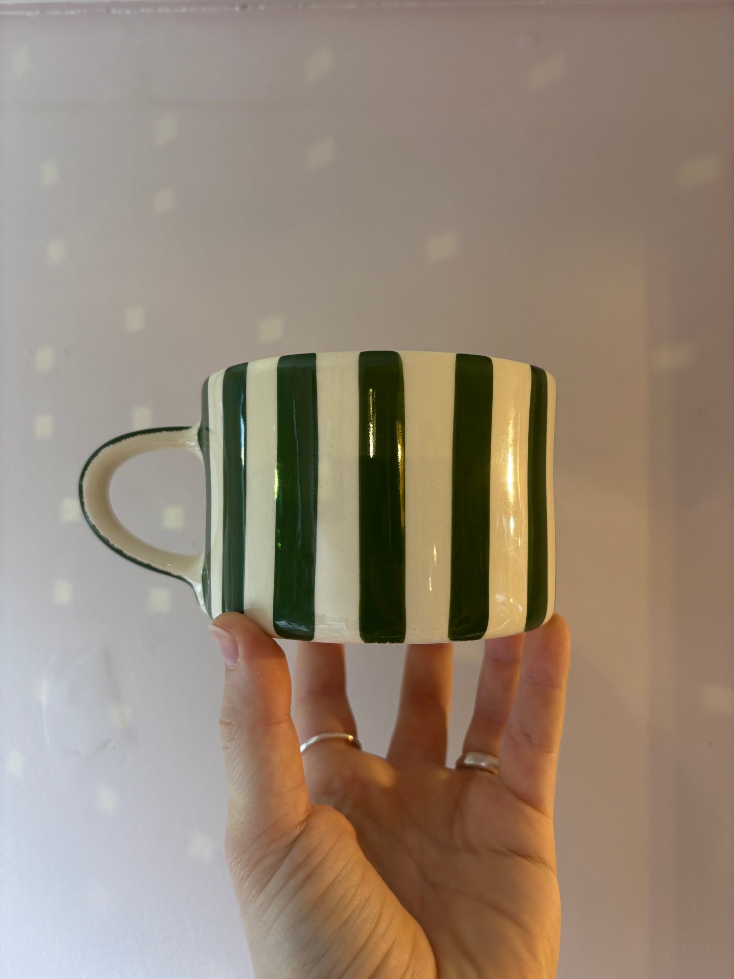 Candy stripe mugs