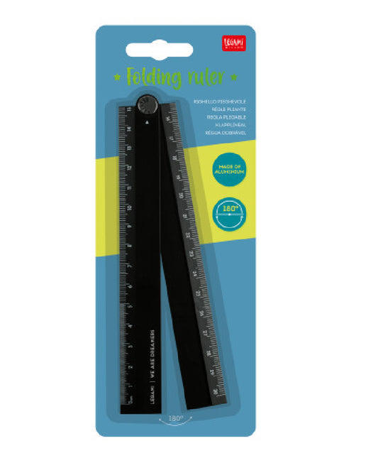 Metal folding ruler