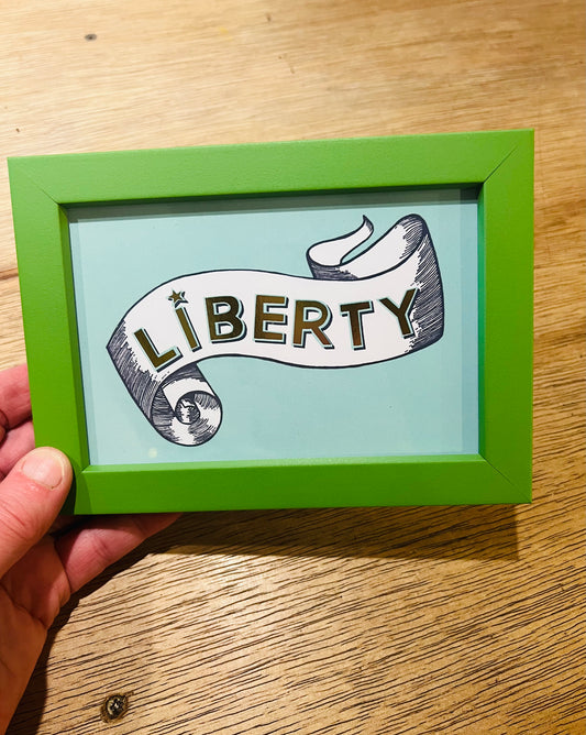 Liberty gold foil greetings card