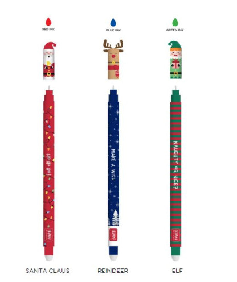 Set of 3 erasable pens - Naughty or nice?