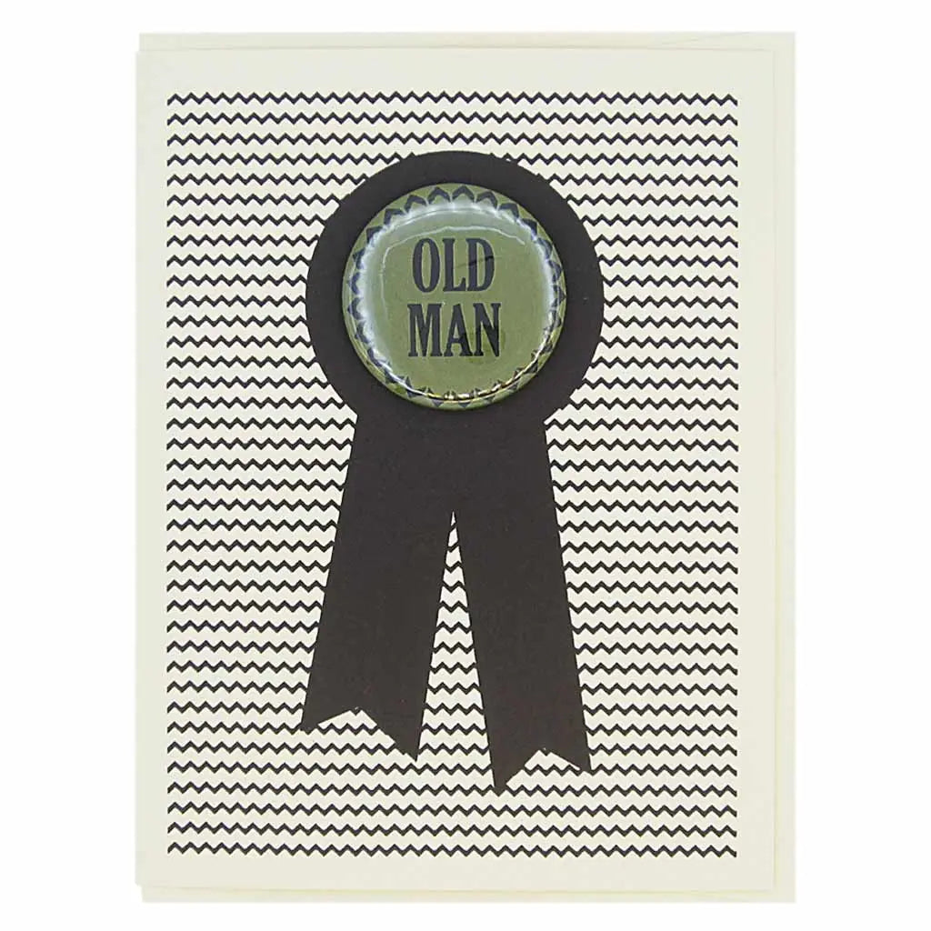 Old man badge card