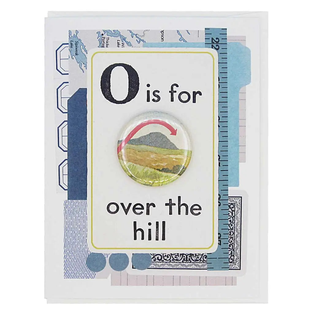 Over the hill badge card