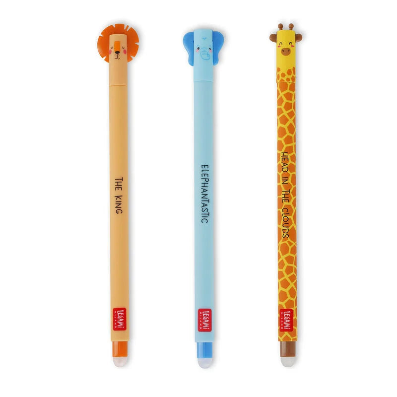 Set of 3 erasable pens - Savannah