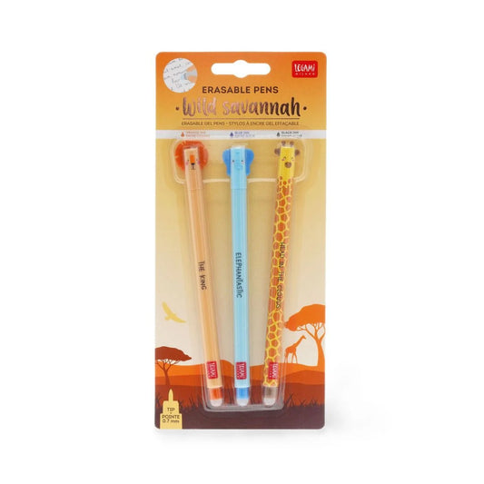 Set of 3 erasable pens - Savannah