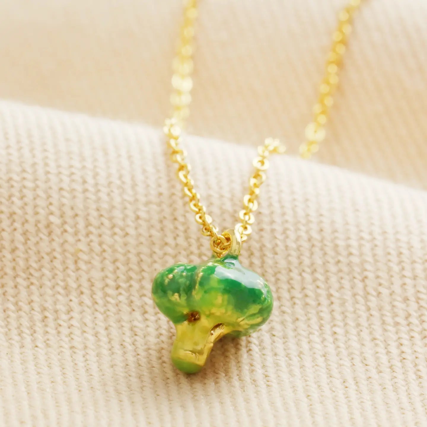 Broccoli pendant necklace