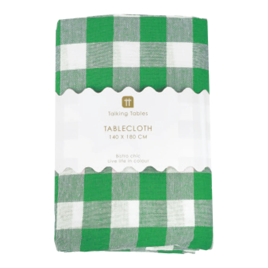 Gingham checked cotton tablecloth