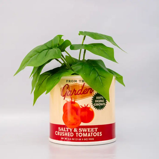 Tomato can ceramic planter