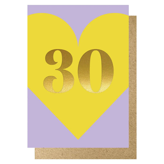 Heart 30 card