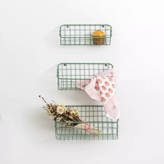 Wire wall baskets - set of 3