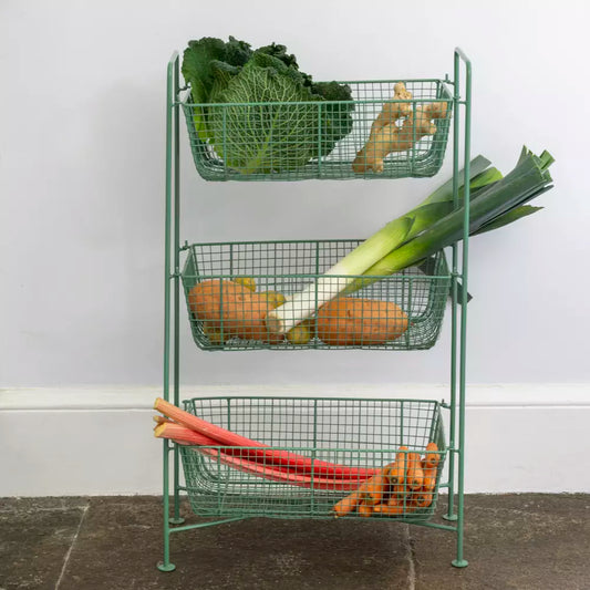 Wire 3-tier vegetable rack