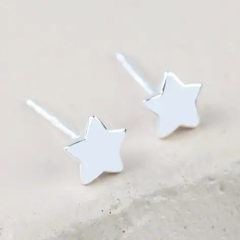 Sterling silver star stud earrings