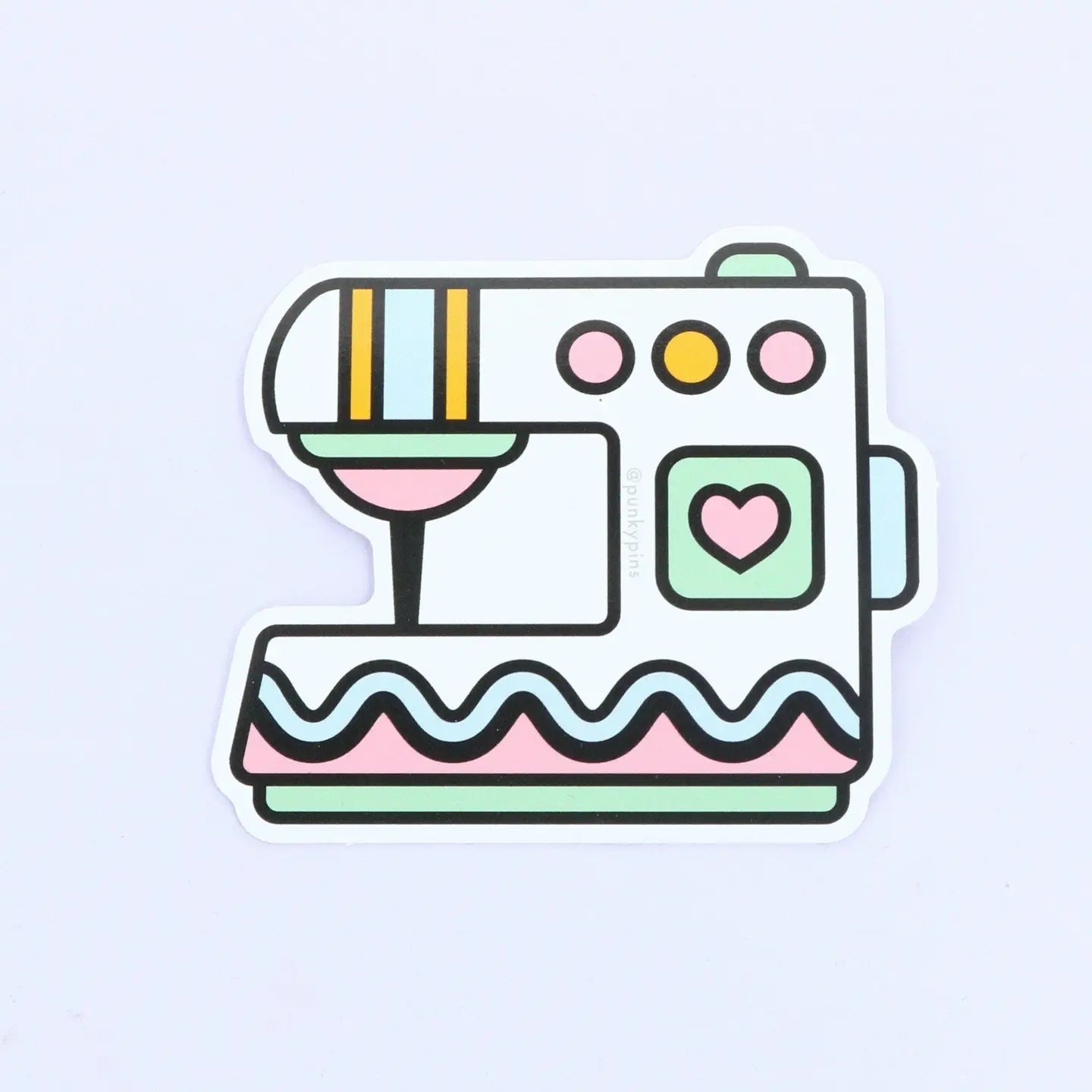Sewing machine sticker
