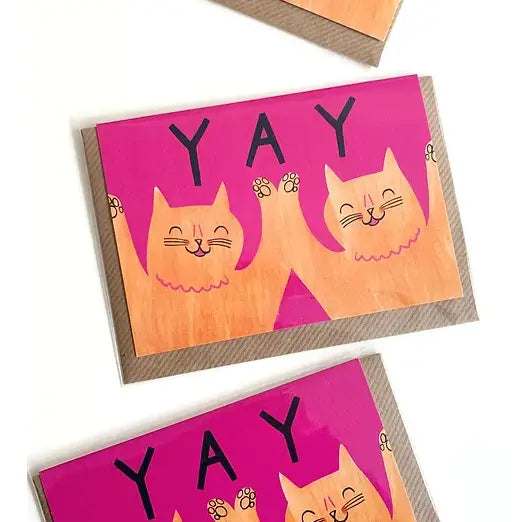 Yay ginger cats card