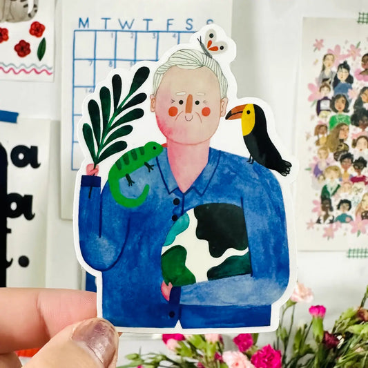 David Attenborough sticker