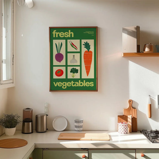 Fresh vegetables A3 print