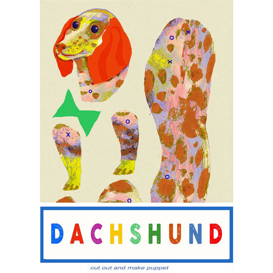 Cut and make dachshund puppet