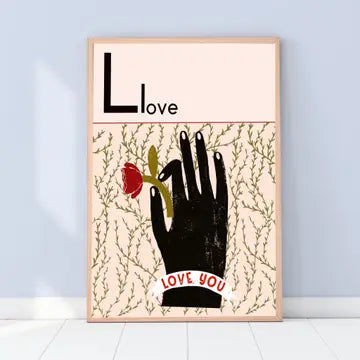 L is for love A4 print